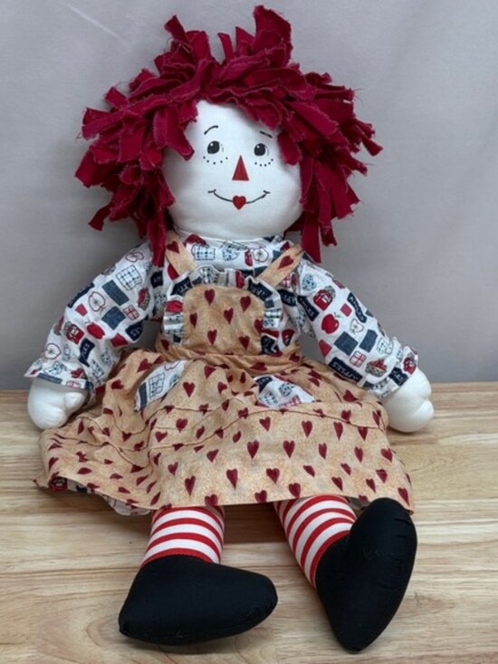 22” Vintage Rag Doll Handmade Raggedy Ann From 1999 - Picture 1 of 9